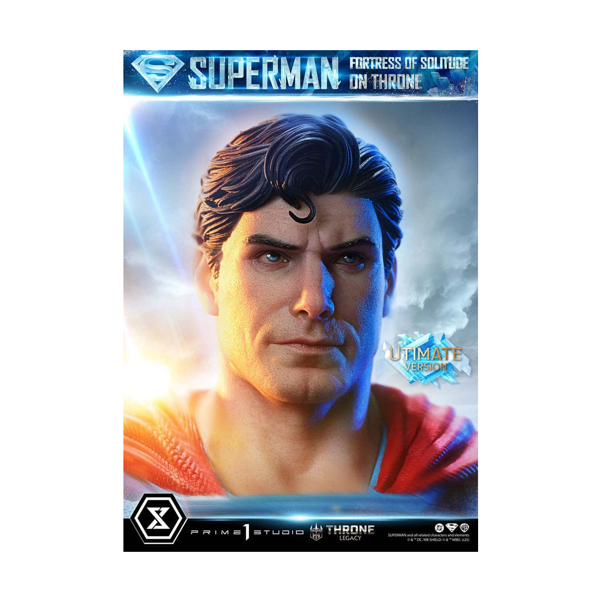 Prime 1 Studio DC Comics Throne Legacy Collection - Superman La Fortezza della Solitudine sul Trono Versione Ultimate Bonus