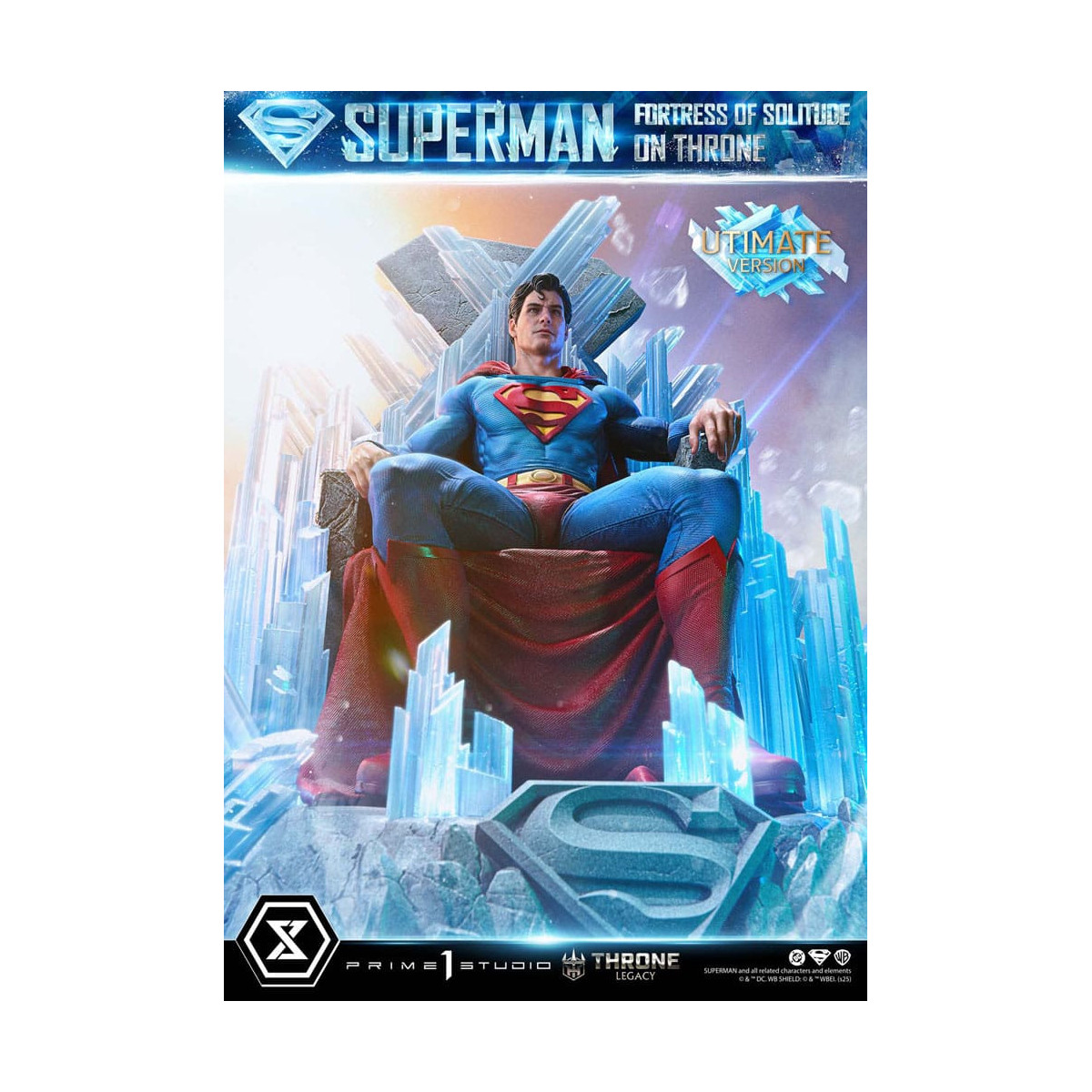 Prime 1 Studio DC Comics Throne Legacy Collection - Superman La Fortezza della Solitudine sul Trono Versione Ultimate Bonus