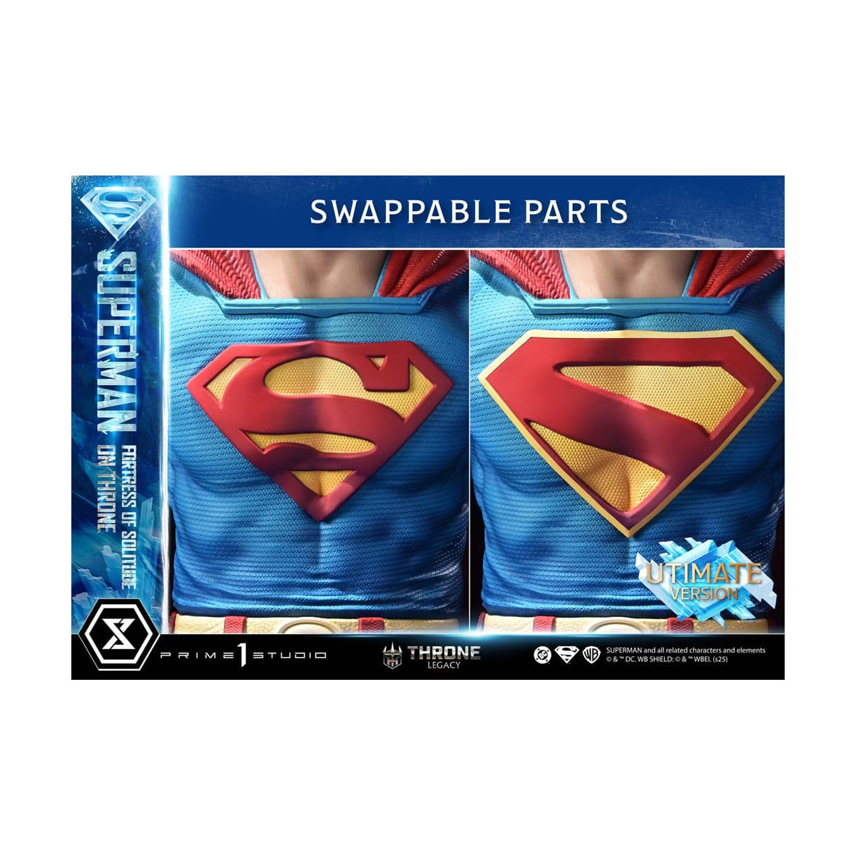 Prime 1 Studio DC Comics Throne Legacy Collection - Superman La Fortezza della Solitudine sul Trono Versione Ultimate Bonus
