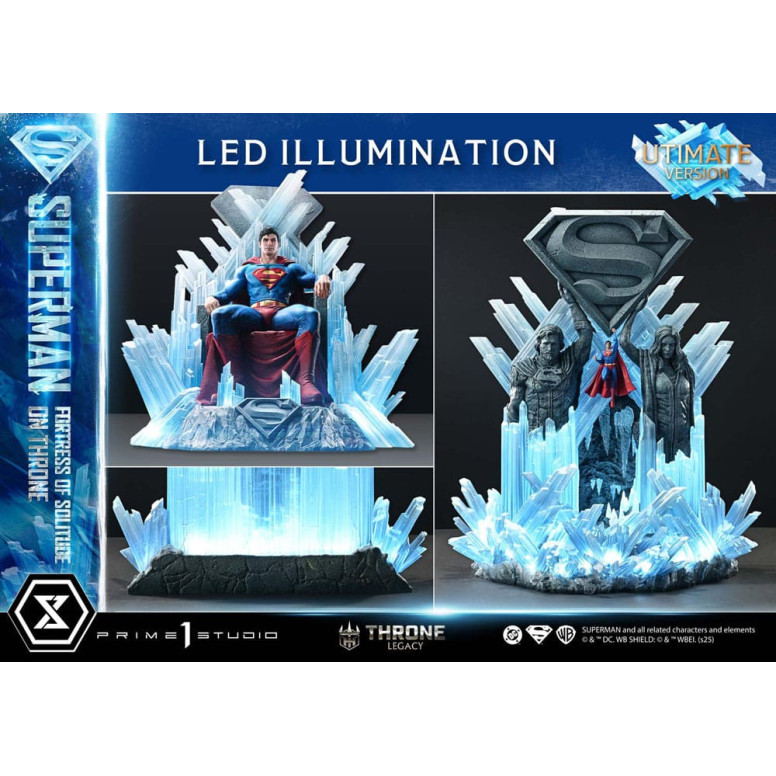 Prime 1 Studio DC Comics Throne Legacy Collection - Superman La Fortezza della Solitudine sul Trono Versione Ultimate Bonus