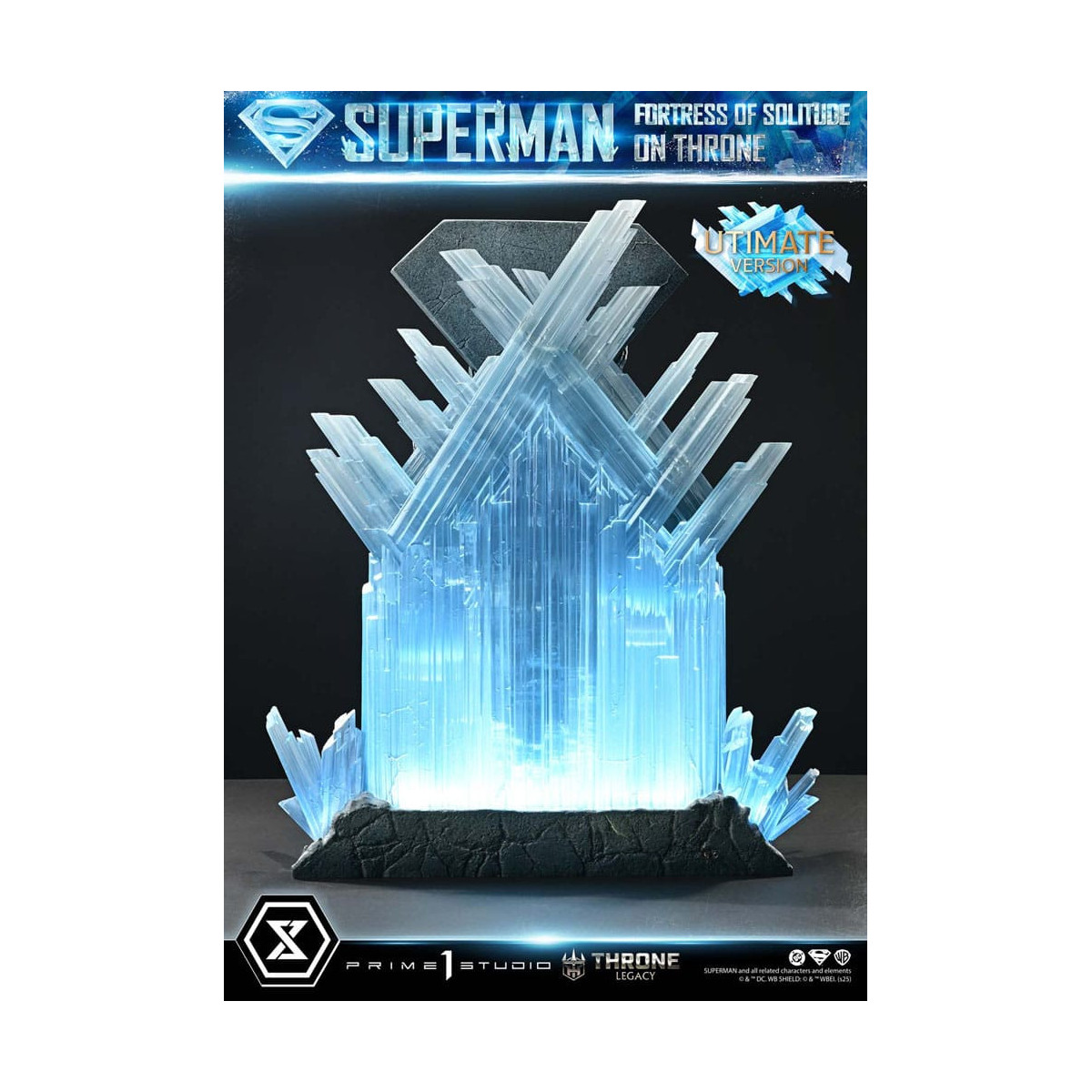Prime 1 Studio DC Comics Throne Legacy Collection - Superman La Fortezza della Solitudine sul Trono Versione Ultimate Bonus