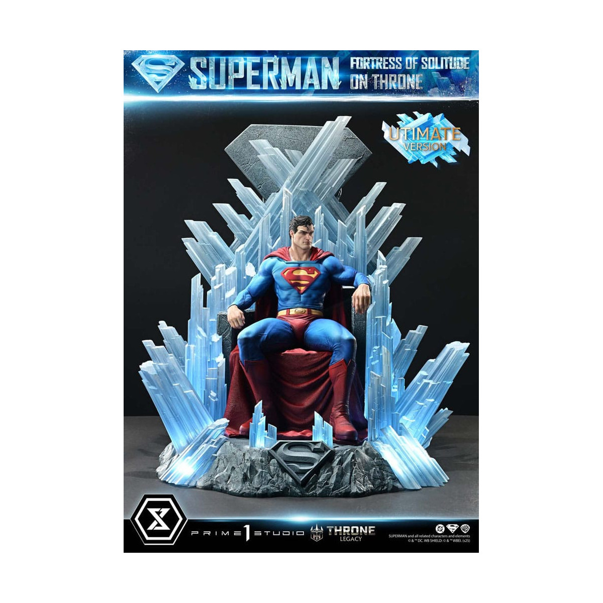 Prime 1 Studio DC Comics Throne Legacy Collection - Superman La Fortezza della Solitudine sul Trono Versione Ultimate Bonus