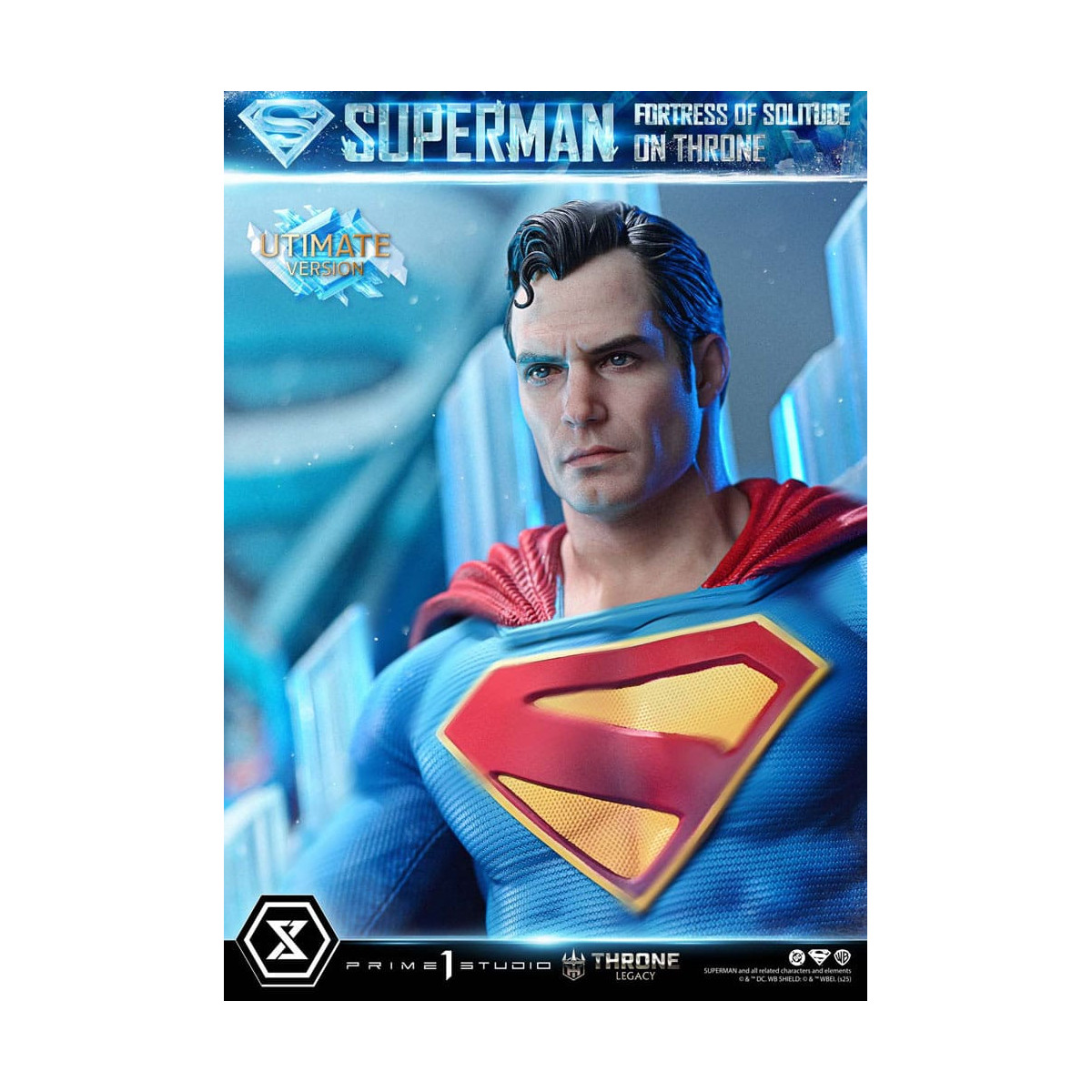 Prime 1 Studio DC Comics Throne Legacy Collection - Superman La Fortezza della Solitudine sul Trono Versione Ultimate Bonus