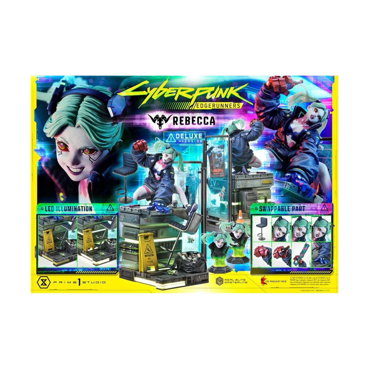 Prime 1 Studio - Cyberpunk: Edgerunners - Rebecca Versione Deluxe Bonus Serie Real Elite Masterline 1/4