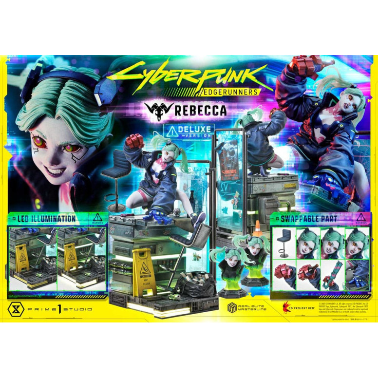 Prime 1 Studio - Cyberpunk: Edgerunners - Rebecca Versione Deluxe Bonus Serie Real Elite Masterline 1/4