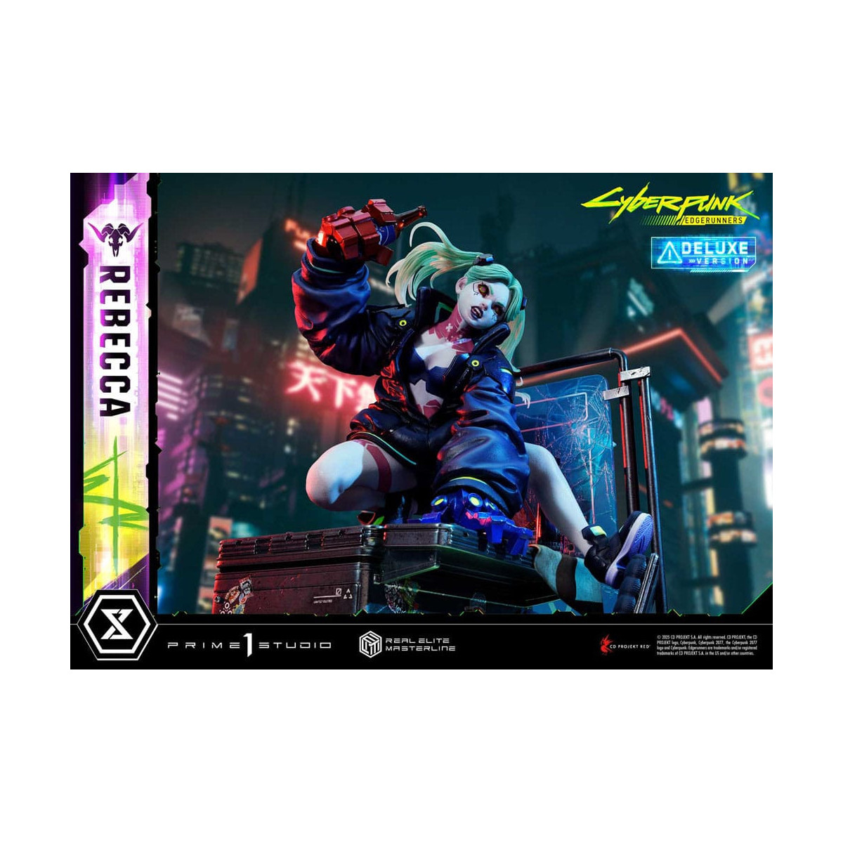 Prime 1 Studio - Cyberpunk: Edgerunners - Rebecca Versione Deluxe Bonus Serie Real Elite Masterline 1/4