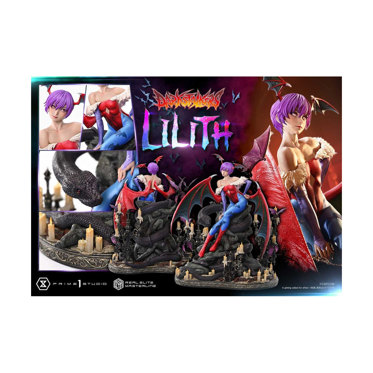 Prime 1 Studio - Darkstalkers Lilith Versione Bonus Serie Real Elite Masterline 1/4