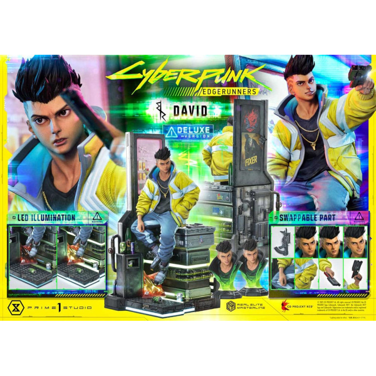 Prime 1 Studio - Cyberpunk: Edgerunners - David Deluxe Versione Bonus Serie Real Elite Masterline 1/4