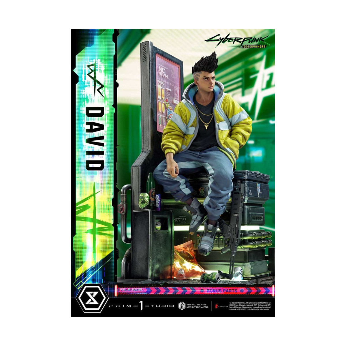 Prime 1 Studio - Cyberpunk: Edgerunners - David Deluxe Versione Bonus Serie Real Elite Masterline 1/4