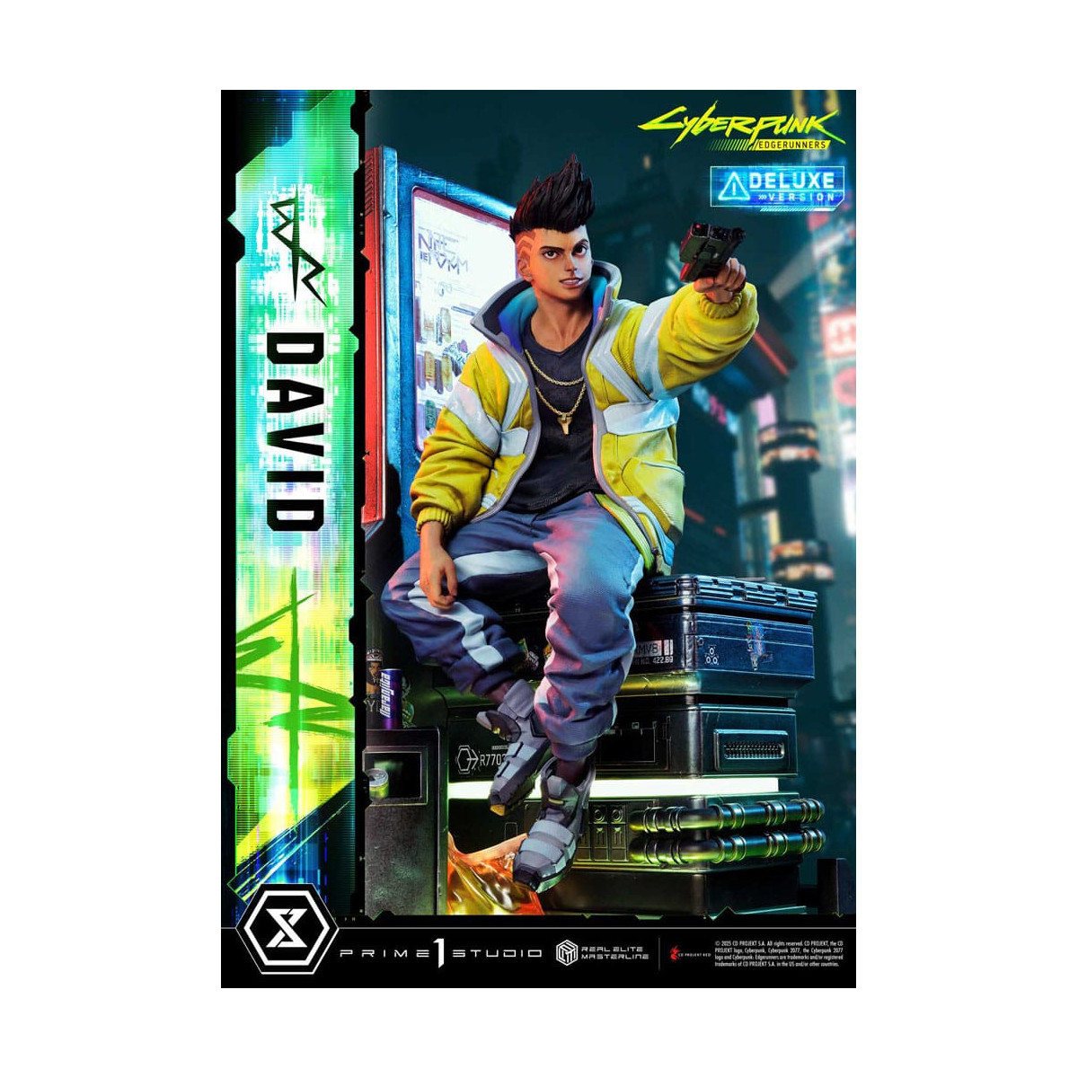 Prime 1 Studio - Cyberpunk: Edgerunners - David Deluxe Versione Bonus Serie Real Elite Masterline 1/4