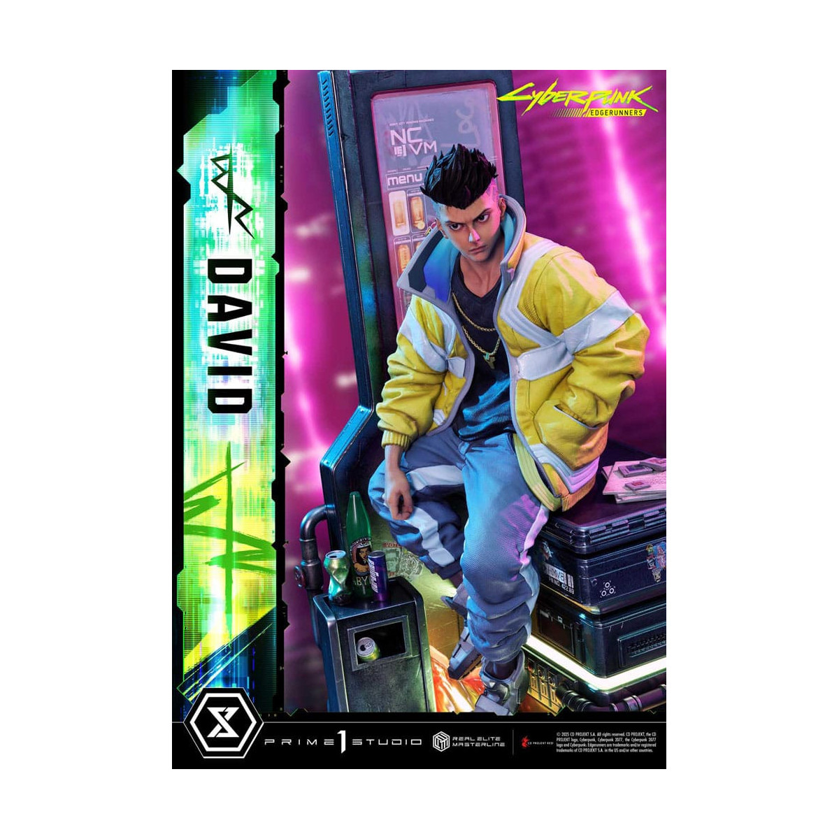 Prime 1 Studio - Cyberpunk: Edgerunners - David Deluxe Versione Bonus Serie Real Elite Masterline 1/4