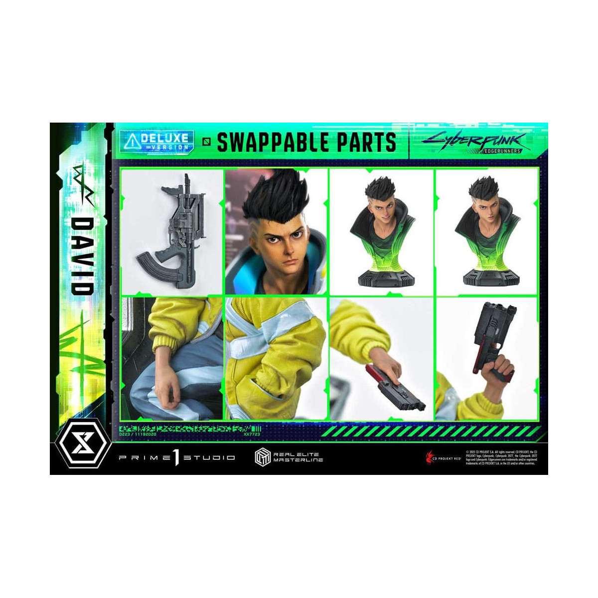 Prime 1 Studio - Cyberpunk: Edgerunners - David Deluxe Versione Bonus Serie Real Elite Masterline 1/4
