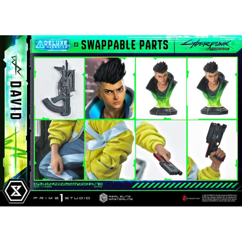 Prime 1 Studio - Cyberpunk: Edgerunners - David Deluxe Versione Bonus Serie Real Elite Masterline 1/4