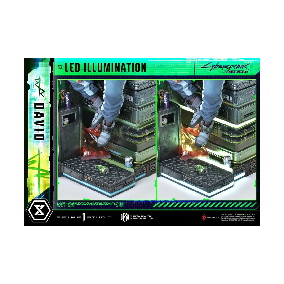Prime 1 Studio - Cyberpunk: Edgerunners - David Deluxe Versione Bonus Serie Real Elite Masterline 1/4
