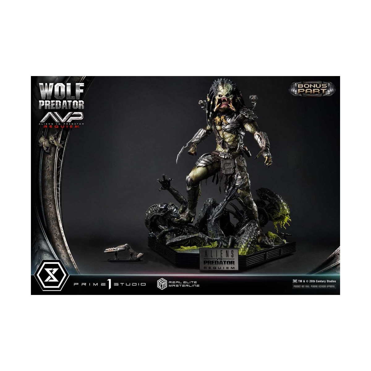 Prime 1 Studio - Alien vs. Predator Requiem - Wolf Predator Deluxe Bonus Ver. Serie Masterline Real Elite 1/3