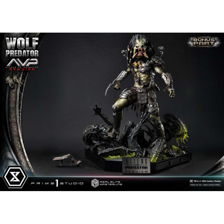 Prime 1 Studio - Alien vs. Predator Requiem - Wolf Predator Deluxe Bonus Ver. Serie Masterline Real Elite 1/3