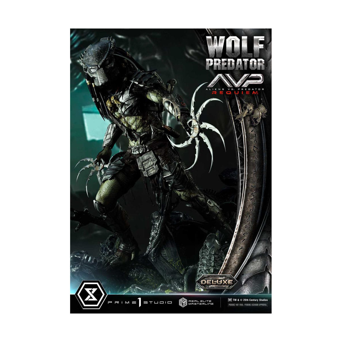 Prime 1 Studio - Alien vs. Predator Requiem - Wolf Predator Deluxe Bonus Ver. Serie Masterline Real Elite 1/3