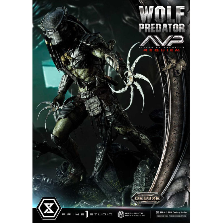 Prime 1 Studio - Alien vs. Predator Requiem - Wolf Predator Deluxe Bonus Ver. Serie Masterline Real Elite 1/3