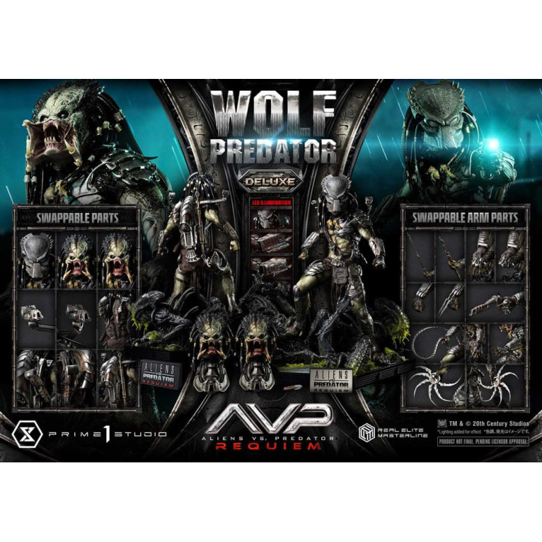 Prime 1 Studio - Alien vs. Predator Requiem - Wolf Predator Deluxe Bonus Ver. Serie Masterline Real Elite 1/3