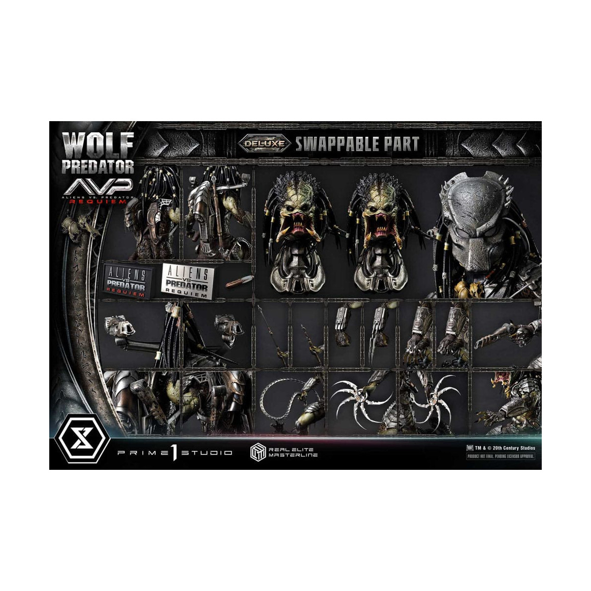 Prime 1 Studio - Alien vs. Predator Requiem - Wolf Predator Deluxe Bonus Ver. Serie Masterline Real Elite 1/3