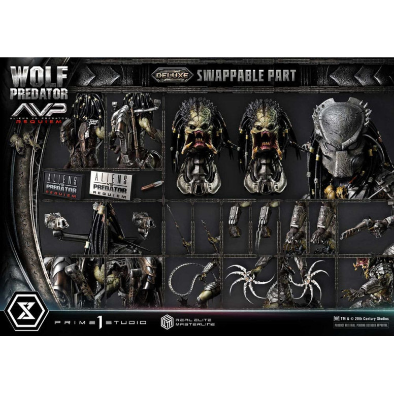 Prime 1 Studio - Alien vs. Predator Requiem - Wolf Predator Deluxe Bonus Ver. Serie Masterline Real Elite 1/3