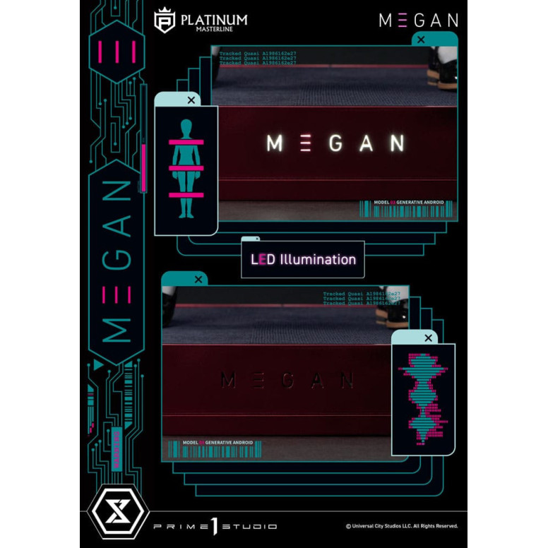 Prime 1 Studio - M3GAN - Megan Bonus Ver. Platino Masterline Serie 1/3