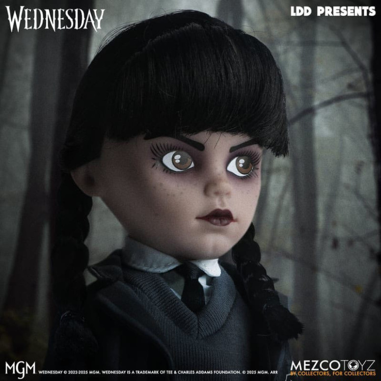 Mezco Living Dead Dolls - Mercoledì Addams Nevermore Academy Uniforme - Mercoledì