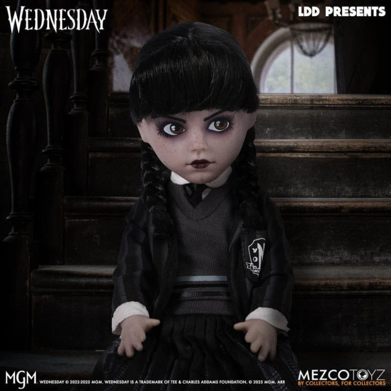 Mezco Living Dead Dolls - Mercoledì Addams Nevermore Academy Uniforme - Mercoledì