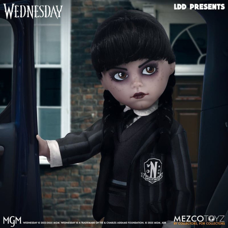 Mezco Living Dead Dolls - Mercoledì Addams Nevermore Academy Uniforme - Mercoledì