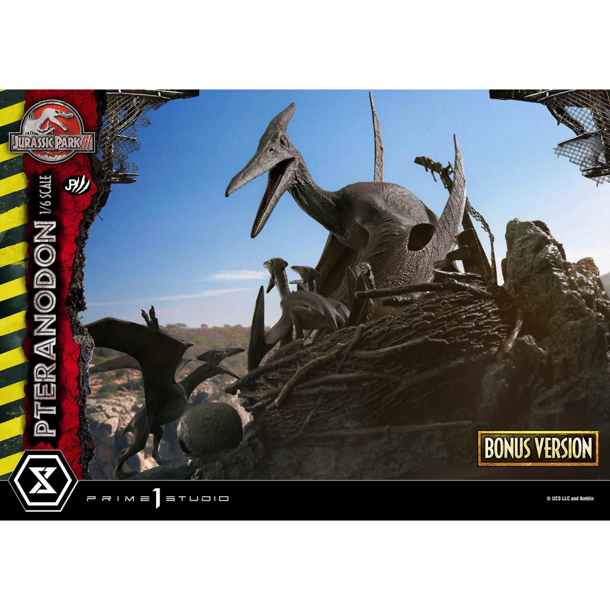 Prime 1 Studio - Jurassic Park III - Pteranodon Versione bonus Legacy Museum Collection 1/6