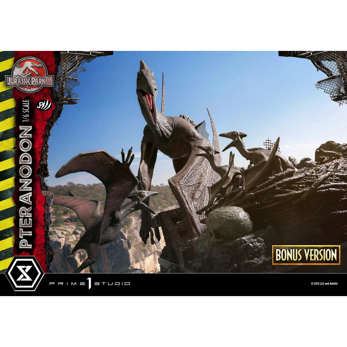 Prime 1 Studio - Jurassic Park III - Pteranodon Versione bonus Legacy Museum Collection 1/6