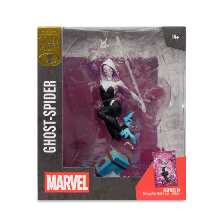 Mc Farlane - Statuetta Marvel Ghost-Spider (The Amazing Spider-Man 1) 1/10 Etichetta oro