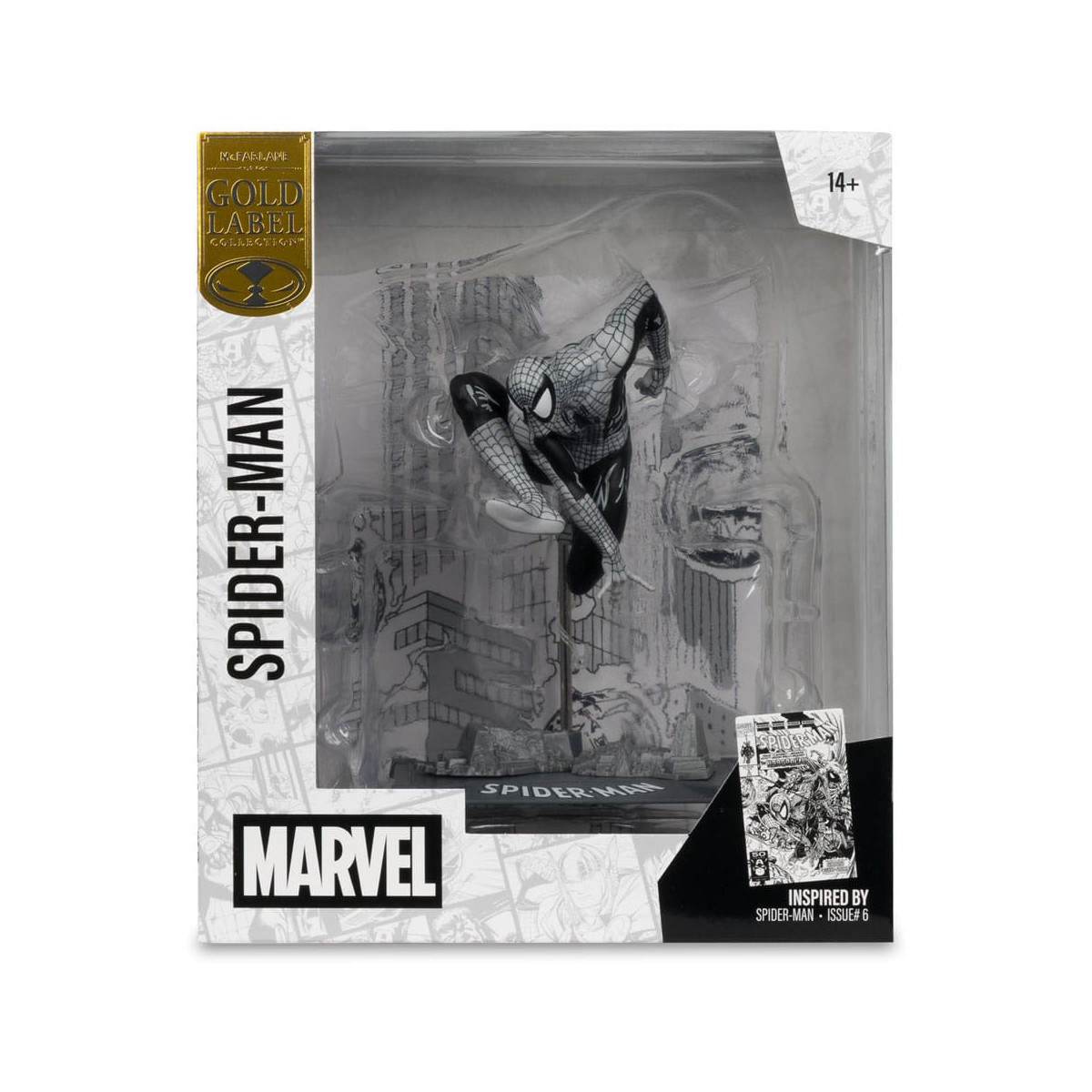 Mc Farlane - Marvel Line Art - Statuetta Spider-Man 6 1/10 Gold Label