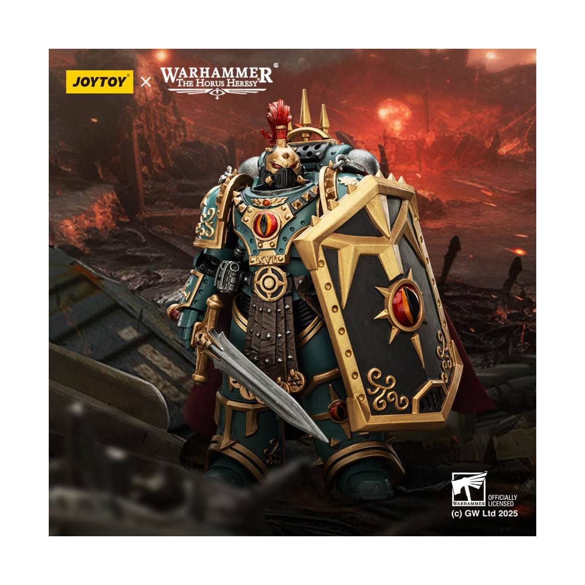 JoyToy Space Marines - Sons of Horus - Piccolo Horus Aximand Capitano della 5° Compagnia 1/18 - L'eresia di Horus