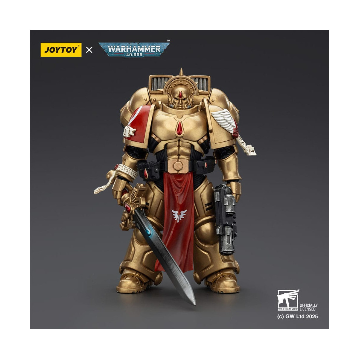 JoyToy Space Marines - Blood Angels - Combat Patrol Blood Angels Guardia Sanguinaria 1 con Pistola Inferno e Lama Encarmine 1/18