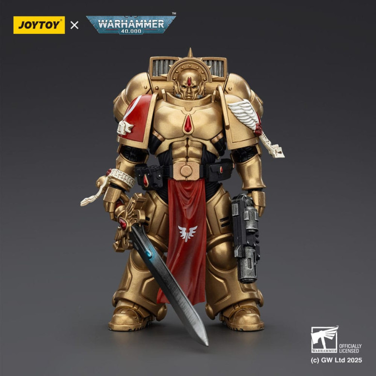 JoyToy Space Marines - Blood Angels - Combat Patrol Blood Angels Guardia Sanguinaria 1 con Pistola Inferno e Lama Encarmine 1/18