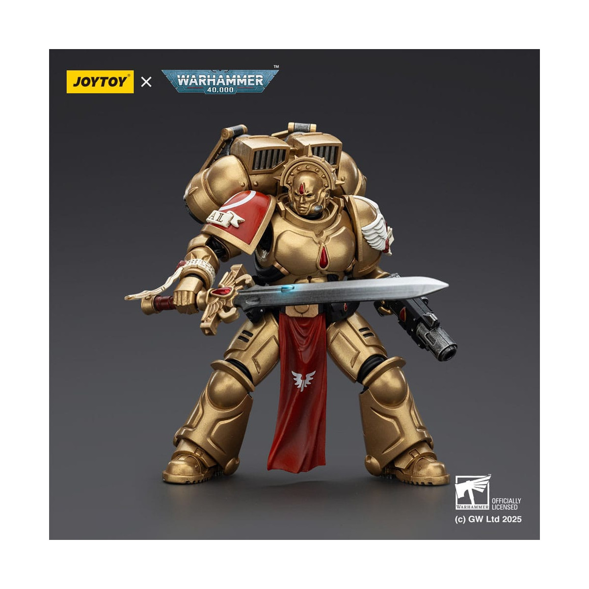 JoyToy Space Marines - Blood Angels - Combat Patrol Blood Angels Guardia Sanguinaria 1 con Pistola Inferno e Lama Encarmine 1/18