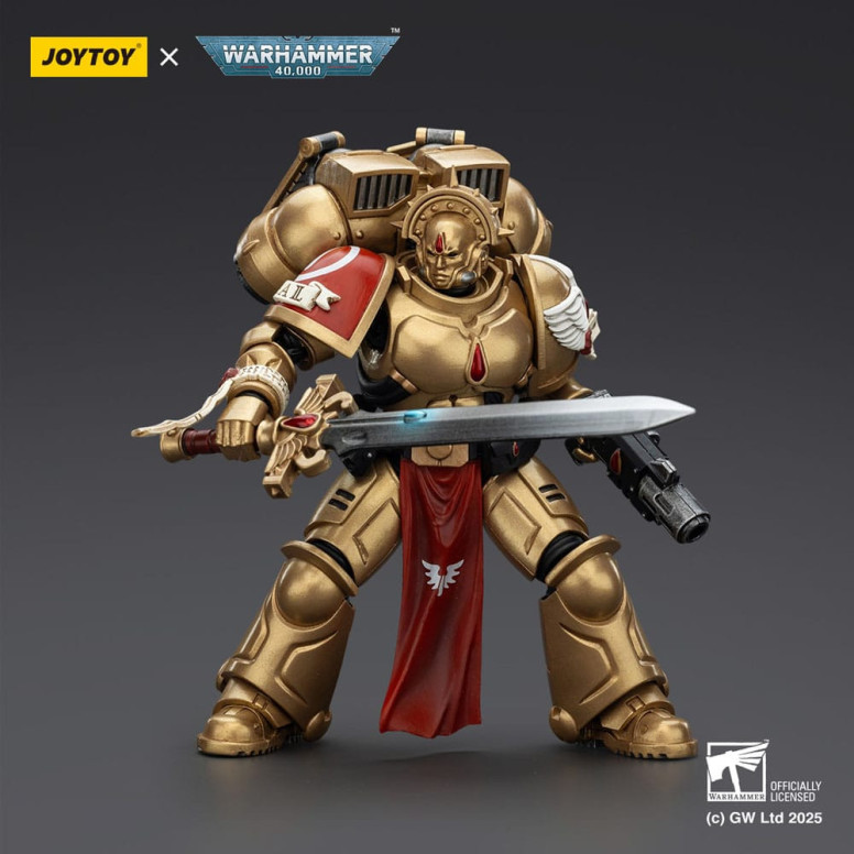 JoyToy Space Marines - Blood Angels - Combat Patrol Blood Angels Guardia Sanguinaria 1 con Pistola Inferno e Lama Encarmine 1/18