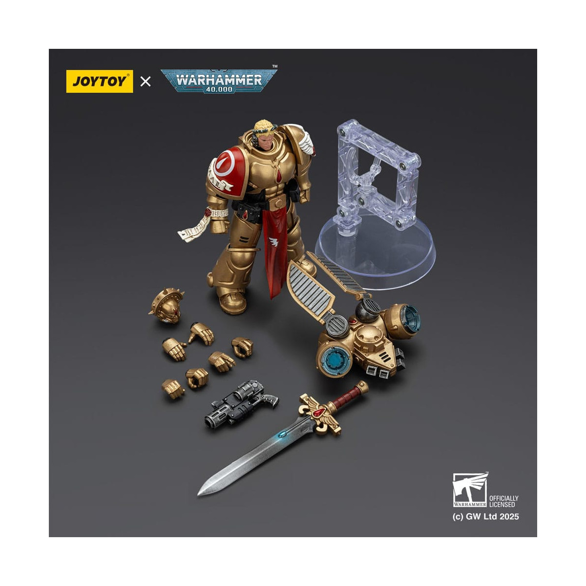JoyToy Space Marines - Blood Angels - Combat Patrol Blood Angels Guardia Sanguinaria 1 con Pistola Inferno e Lama Encarmine 1/18