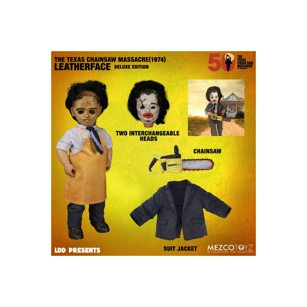 Mezco Living Dead Dolls Il massacro della motosega - Leatherface Edizione Deluxe (1974)