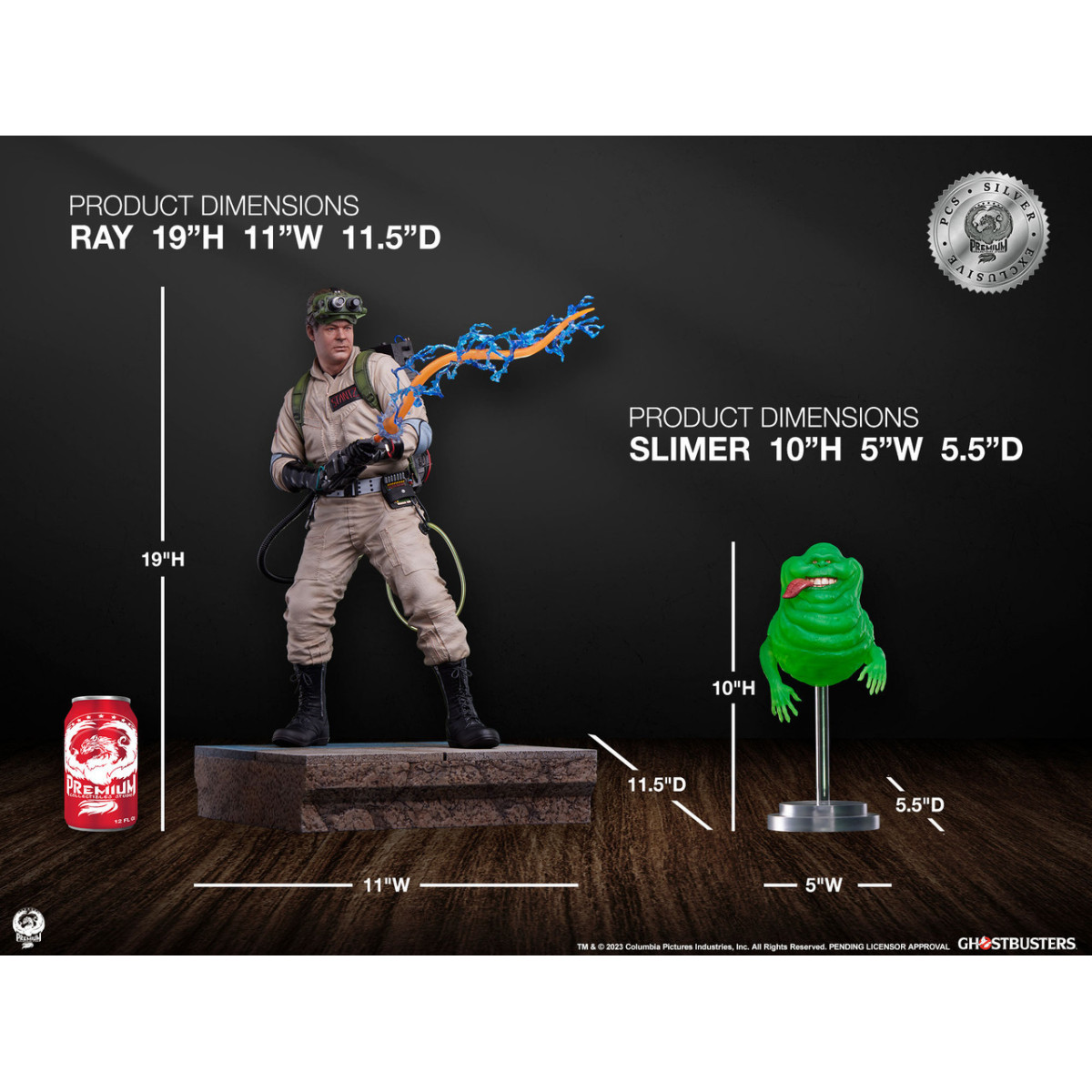 Premium Collectibles Studio PCS - Ray Stantz Argento Esclusivo 1/4 - Ghostbusters - Ghostbusters