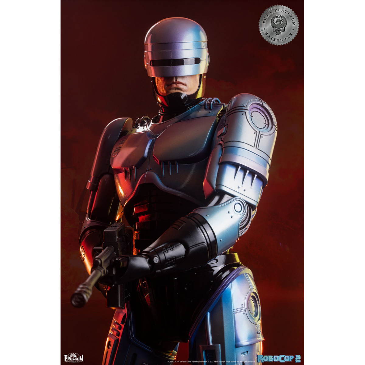 Premium Collectibles Studio PCS RoboCop 2 Statua esclusiva Platinum 1/3