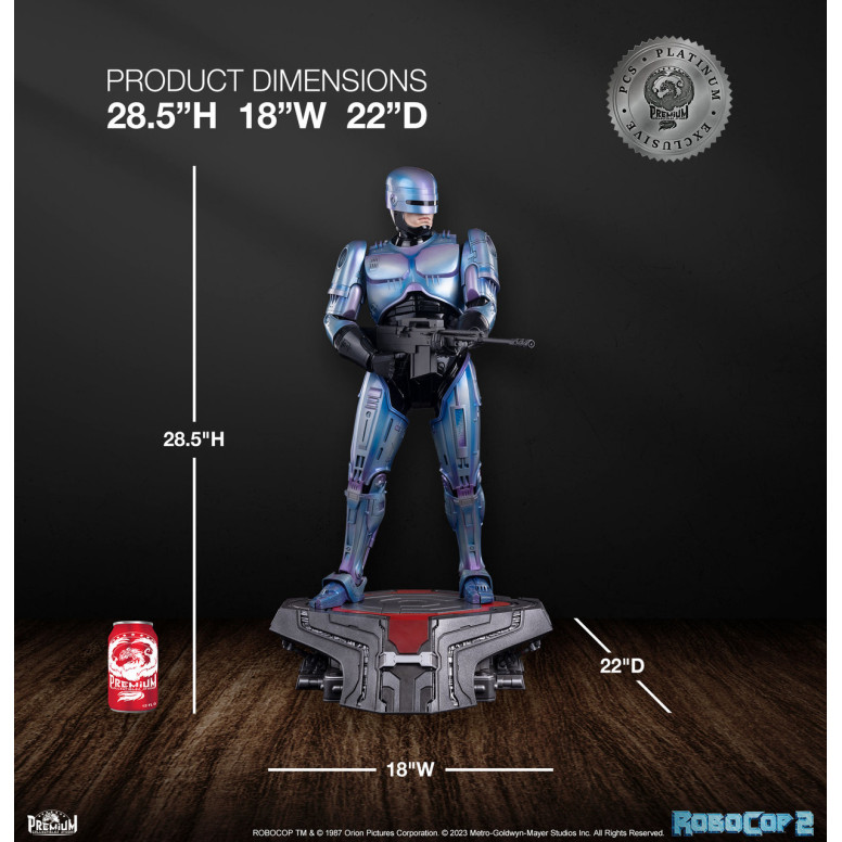 Premium Collectibles Studio PCS RoboCop 2 Statua esclusiva Platinum 1/3