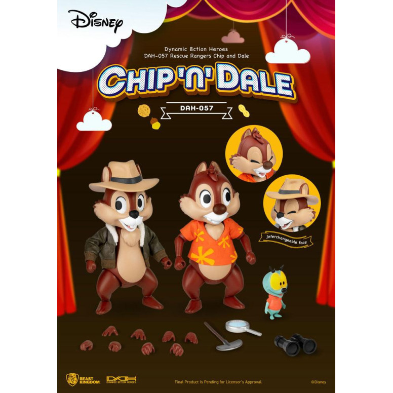 Beast Kingdom Disney - Cip e Ciop i Risk Rangers - Dynamic Action Heroes 1/9 - Chip & Dale