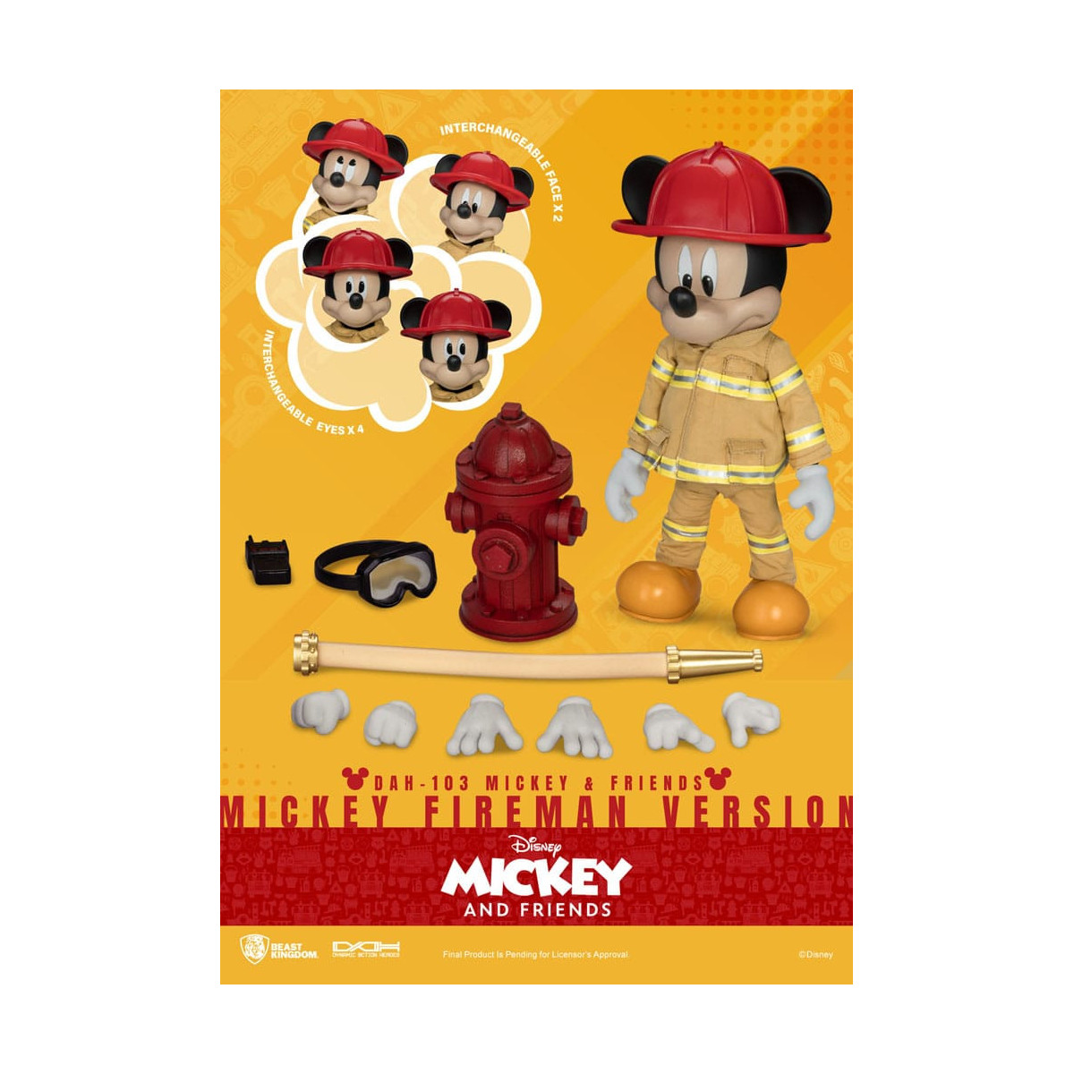 Beast Kingdom - Topolino & Friends - Topolino Pompiere Ver. action figure Dynamic Action Heroes 1/9