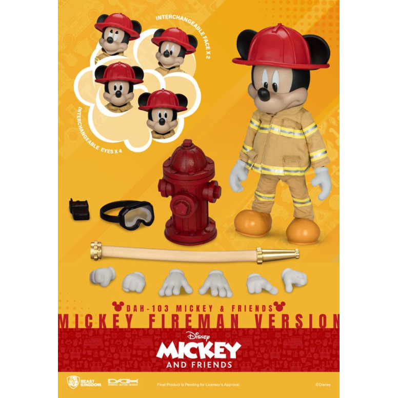 Beast Kingdom - Topolino & Friends - Topolino Pompiere Ver. action figure Dynamic Action Heroes 1/9