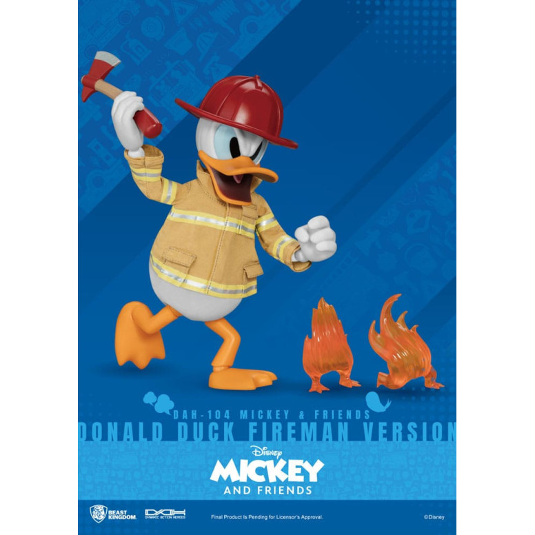 Beast Kingdom - Topolino & Friends - Paperino Pompiere Ver. action figure Dynamic Action Heroes 1/9