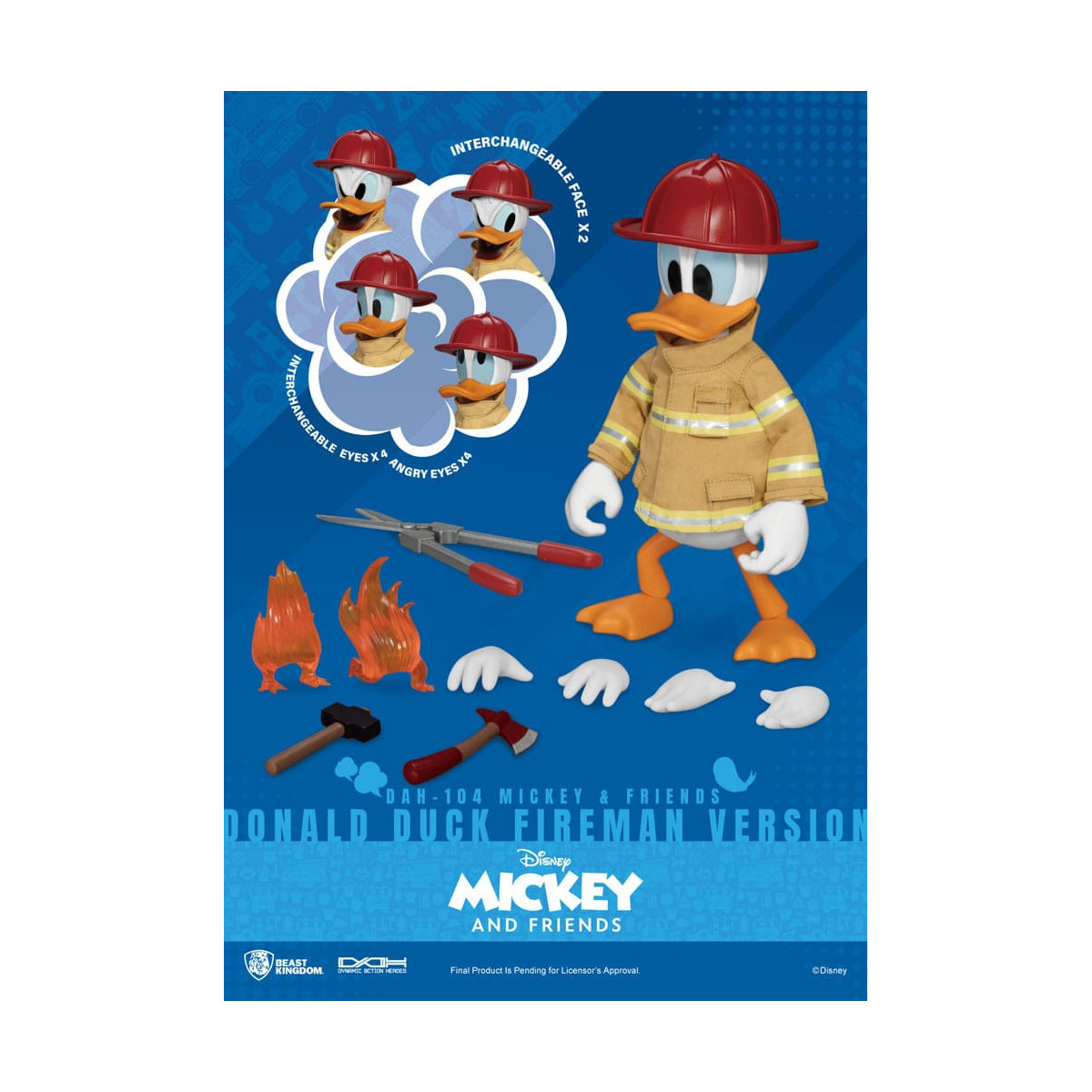 Beast Kingdom - Topolino & Friends - Paperino Pompiere Ver. action figure Dynamic Action Heroes 1/9