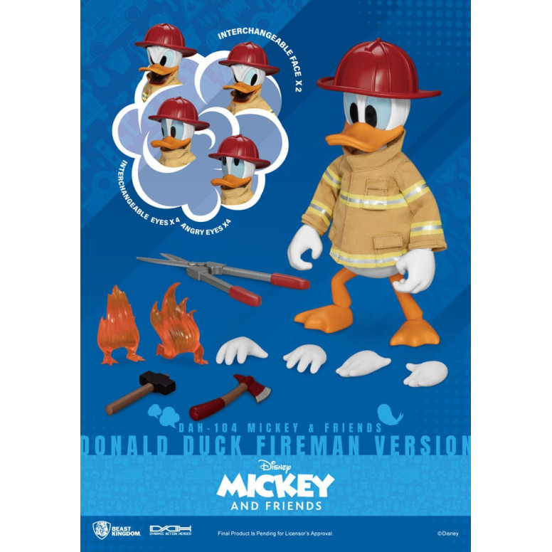 Beast Kingdom - Topolino & Friends - Paperino Pompiere Ver. action figure Dynamic Action Heroes 1/9