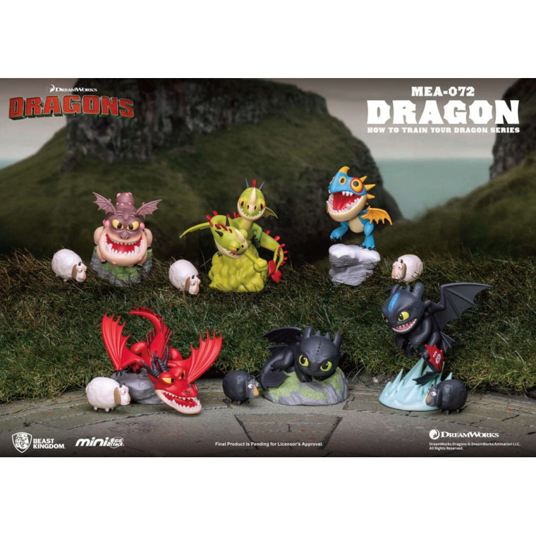 Beast Kingdom - Mini Egg Attack - Come addestrare il tuo Dragon - set di 6 miniature
